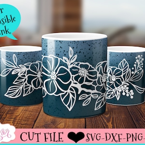 Anemone Blume Becher svg Dateien für Cricut, Pflanze Mama Becher wickeln svg Infusible Tinte Becher svg, Cricut Becher drücken Vorlage, 12 Unzen Cricut Becher Vorlage