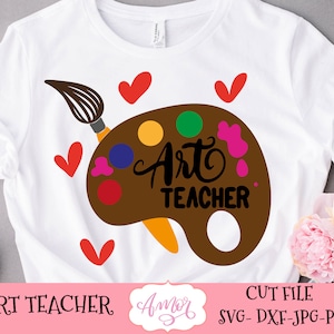 Professor de arte escolar SVG, apreciação do professor svg, arquivos de corte para Cricut, professor svg, ideia de presente para professor, uso comercial ok