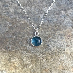 Dainty Iolite Sterling Silver Necklace