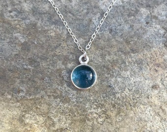 Dainty Iolite Sterling Silver Necklace