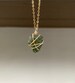 14k Gold Moldavite Necklace 