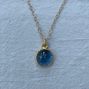 14k Gold Dainty Iolite Necklace