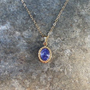 14k gold tanzanite necklace