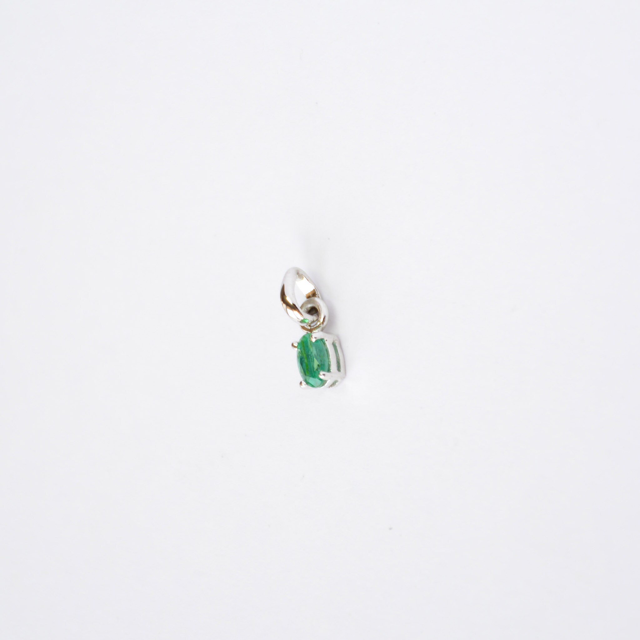 Classic Emerald Pendant 92.5 Sterling Silver Pendant Daily - Etsy UK