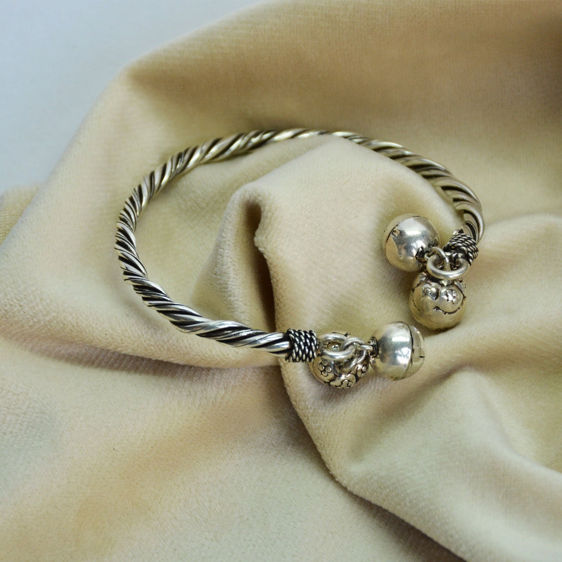 Silver Bell Bracelet Handmade Bell Bracelet Jingle Bell Etsy