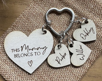 This Mummy Belongs To | Personalised Keyring | Mother's Day Gift | Gift for Mum | Mummy Gift | Mummy Keyring
