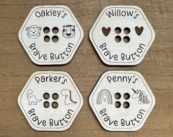 First Day of School Gift | Personalised Brave Button | Back to School | Worry Gift | Brave Gift | Be Brave | Pocket Hug