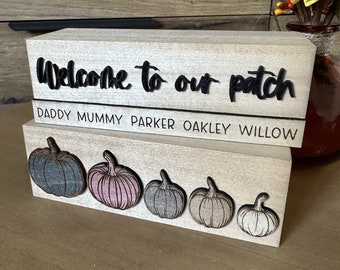 Welcome To Our Patch | Personalised Pumpkin Patch | Autumnal Decor | Seasonal Decor | Fall Decor | Farmhouse Sign