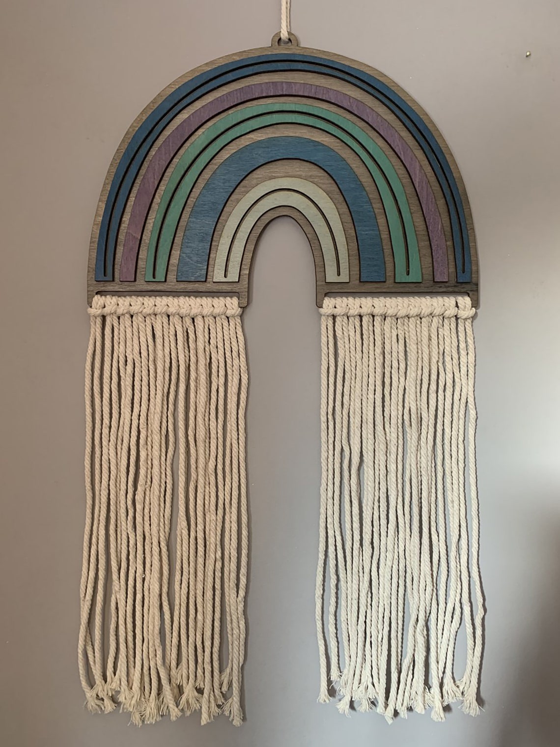 Rainbow Wall Hanging Macramé Rainbow Bohemian Rainbow Etsy