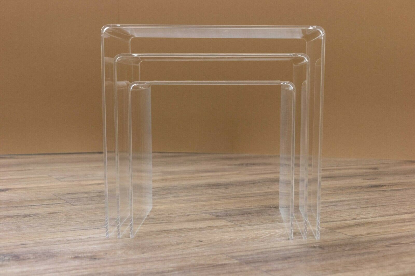 Acrylic Nest of 3 Tables 6mm Clear Acrylic Bedside Tables Etsy UK