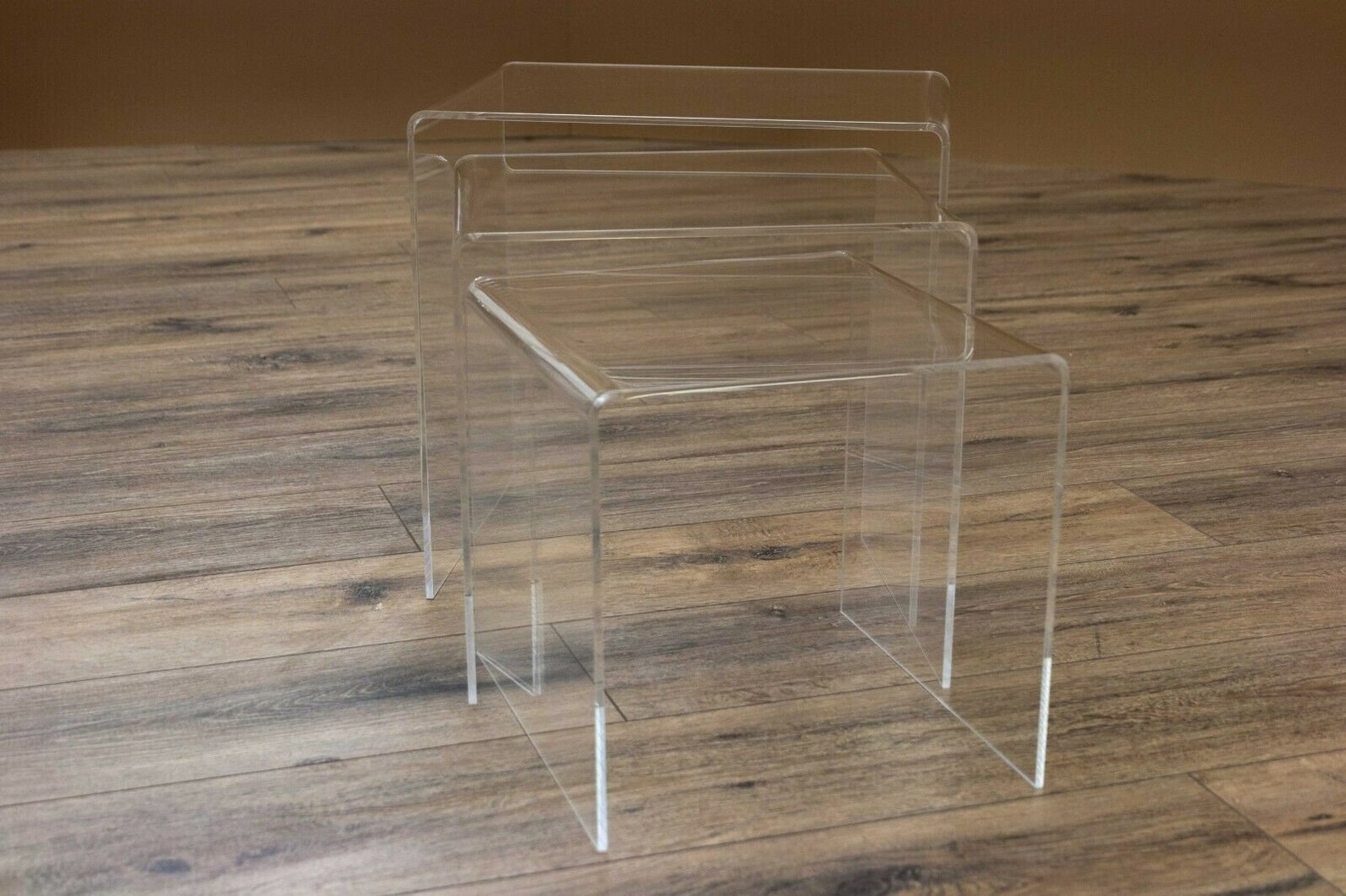 Acrylic Nest of 3 Tables 6mm Clear Acrylic Bedside Tables Etsy UK