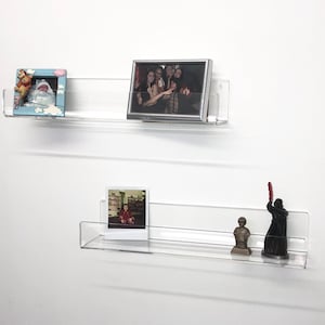 Clear Acrylic Wall Shelves Pack of 2