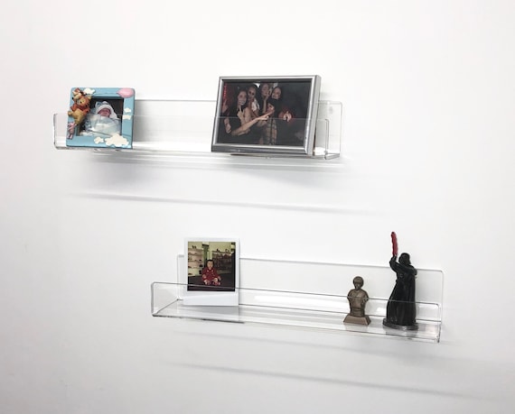 Clear Acrylic Wall Shelves Pack of 2