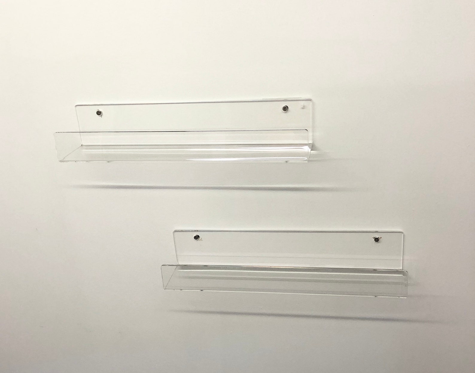 Clear Acrylic Wall Shelves Pack of 2 Etsy UK