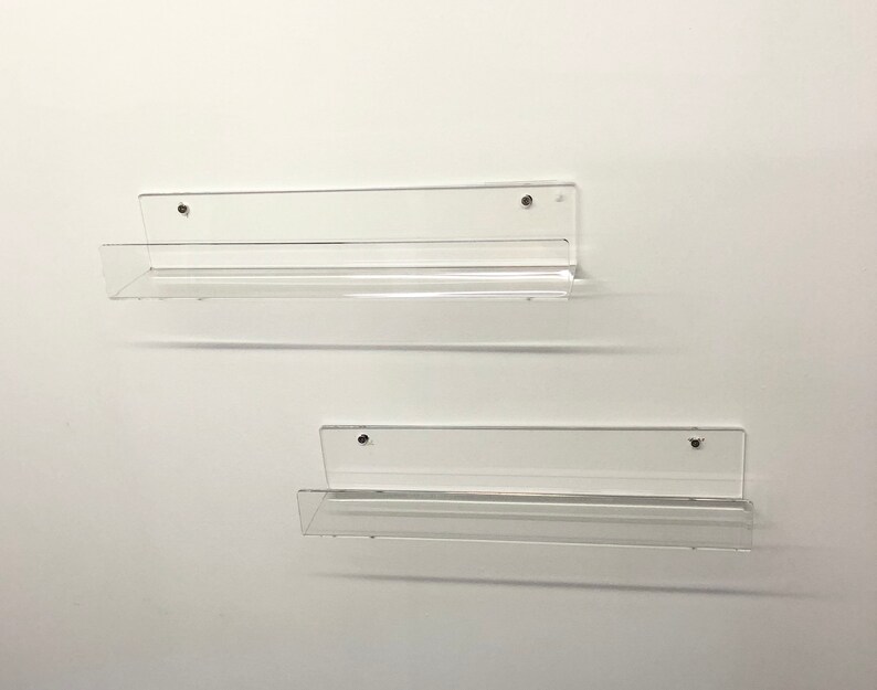 Clear Acrylic Wall Shelves Pack of 2 Etsy UK