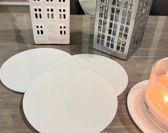Set of 3 - Candle Protection Disc 3mm White Acrylic