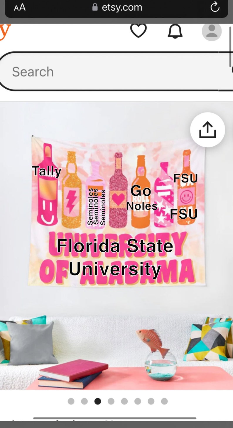 Custom All University Wall Tapestry Drink Tapestries Party Etsy