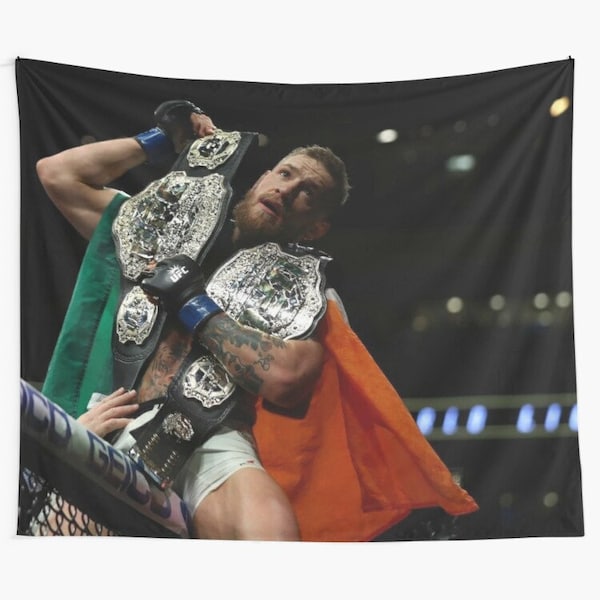 Conor McGregor Win Wall Tapestry, McGregor Tapestries, Conor Backdrop, Gregor Flag, Conor McGregor  Wall Hanging