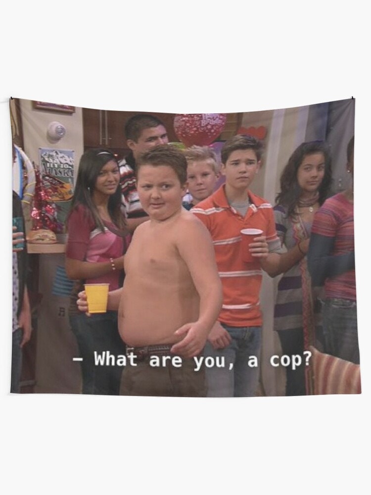 A Cop Tapestries Gibby Wall Tapestry Gibby What Are You 