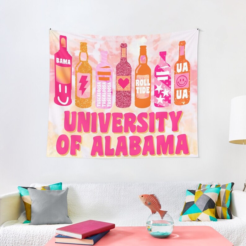 Custom All University Wall Tapestry Drink Tapestries Party Etsy