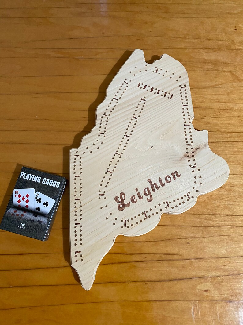 Maine State Cribbage Board Etsy