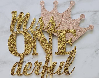 Miss ONEderful Cake Topper, 1st Birthday Cake Topper, 1st Birthday Cake Topper, Baby Girl Birthday Cake Topper, Cake Topper, Baby Girl Bday