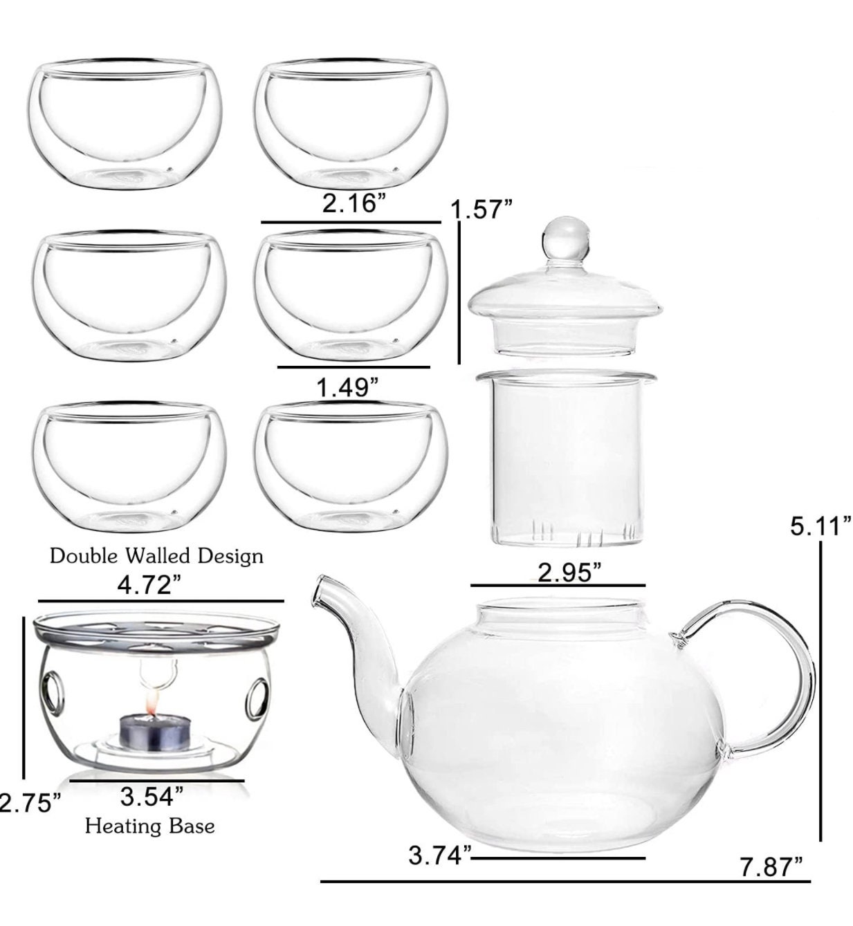 Melting Tea Jewels Tea Pot Gift Set Tea Bombs Tea Jewels & Etsy