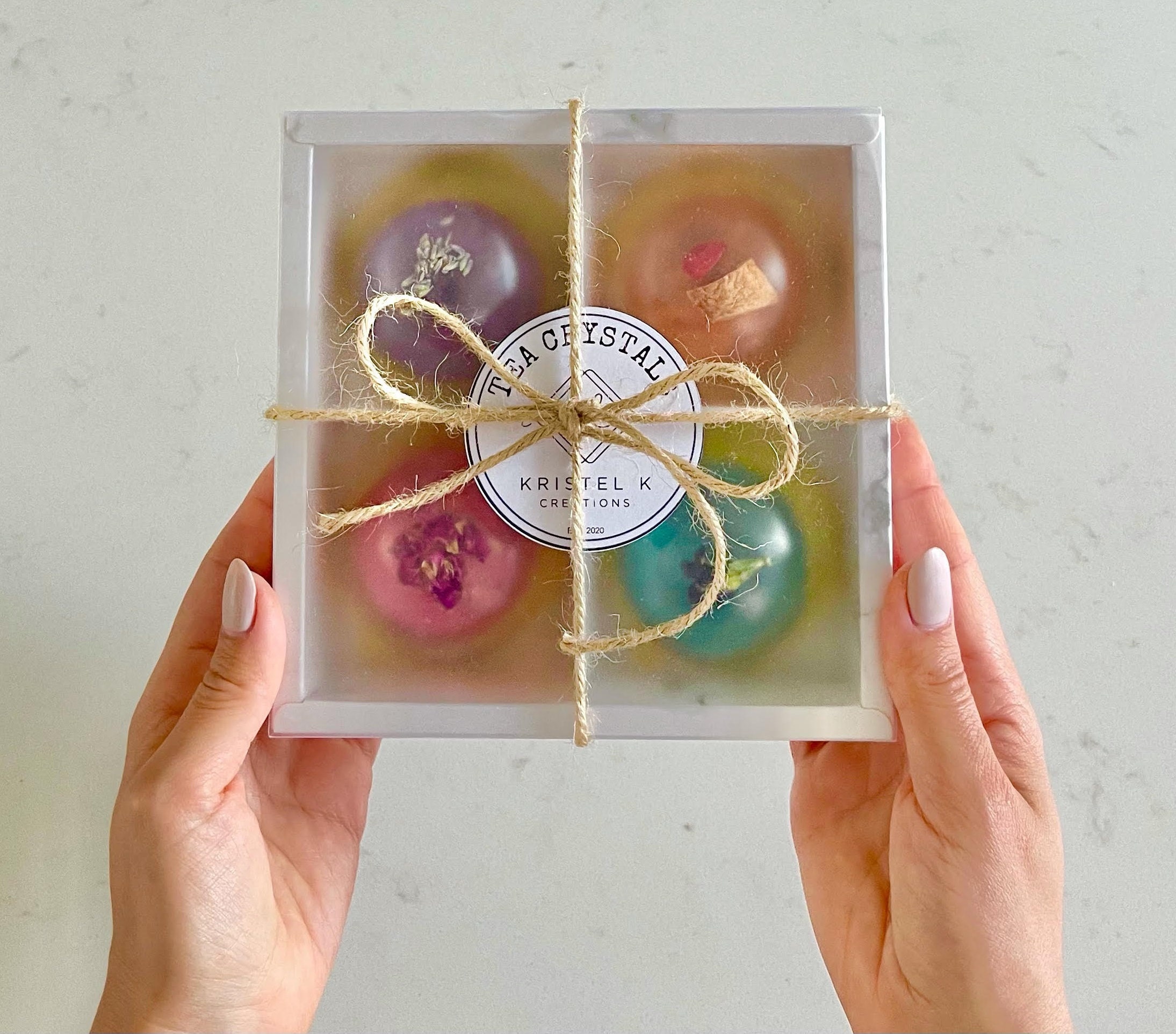 4 Pack Tea Crystals Tea Bombs Tea Globes Hot Tea Bombs Tea Etsy