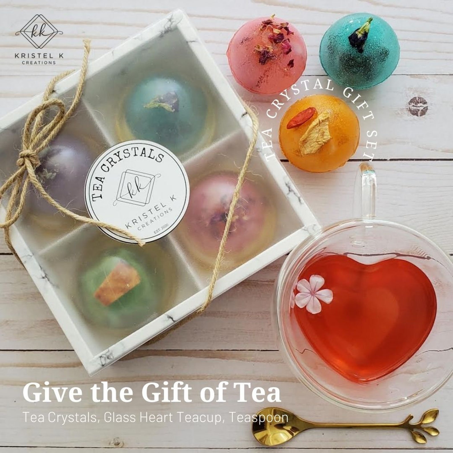 Tea Crystals Tea Bombs Hot Tea Bombs Tea Lover Gift Set Etsy