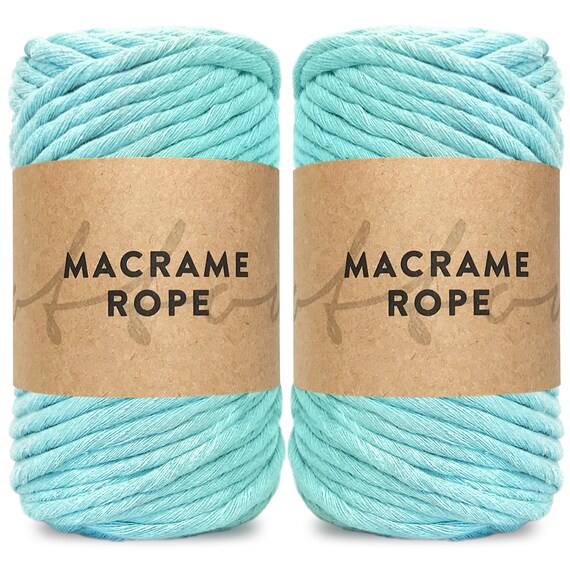 5mm Macrame Yarn 90m Mint 500g Super Soft 100 Recycled Cotton Etsy