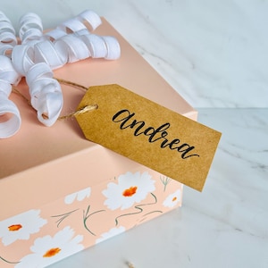 Custom Christmas Gift Tags, Handwritten Gift Tags, Handmade Name Tags, Personalized Wedding Favor Tag, Custom Name Tags, Gift Favor Tags