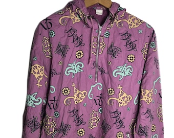 Vintage size L spring jacket Crazy Pattern arty 90s
