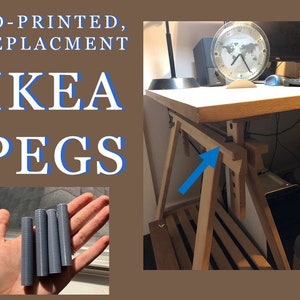 Plastic Replacement Pegs for IKEA Desk/Furniture