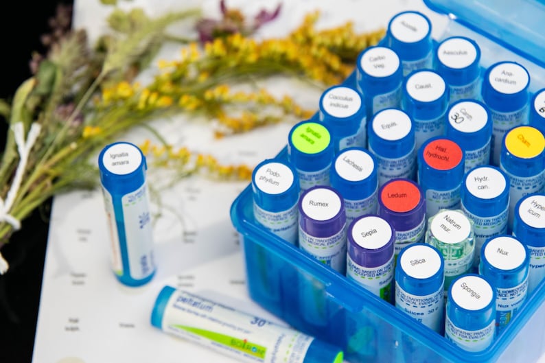 Homeopathy Remedy Storage Box: 25 Vials + Cap Labels image 1