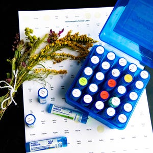 Homeopathy Remedy Storage Box: 25 Vials + Cap Labels image 3