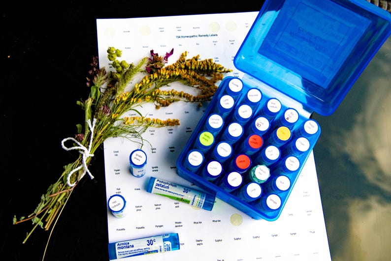 Homeopathy Remedy Storage Box: 25 Vials + Cap Labels image 3