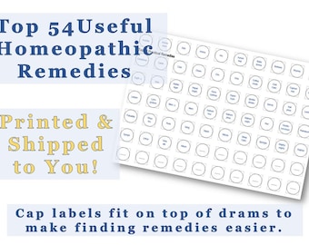 TOP 50+ Remedy Dram Labels | Homeopathy Cap Labels for Storage