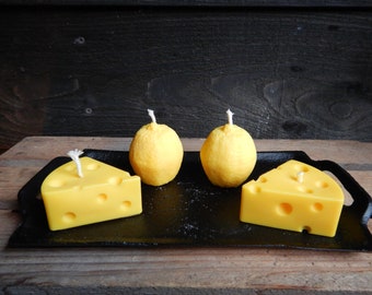 Food Candles/ Food Candles /Cheese Candle/ Cheese Candle/ Lemon Candle/ Citron Candle/ Rapeseed Wax/ Rapeseed Candle