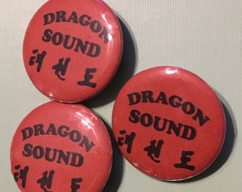 Drafthouse B-Movie Miami Connection Dragon Sound Band Logo Pinback