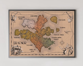 Draenor World of Warcraft Vintage Map