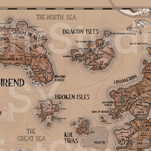Digital Azeroth World of Warcraft the War Within Vintage Map Poster - Etsy