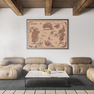 Digital Azeroth World of Warcraft the War Within Vintage Map Poster - Etsy