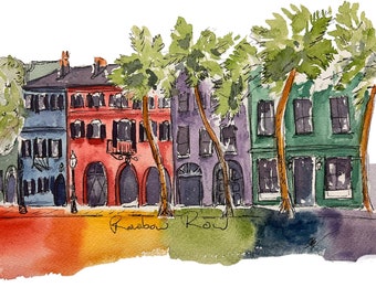 Rainbow Row Print