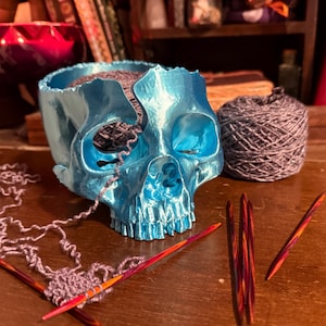 Skull Yarn Bowl: Edgy Knitting/Crochet Accessory
