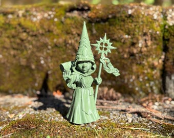 3D Printed Garden Gnome: Fantasy Yard Decor (5in)
