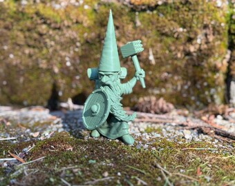 3D Printed Garden Gnome: Fantasy Yard Decor (5in)