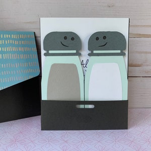 Biglietto di auguri sale e pepe per gli amici / Biglietto carino per la fidanzata / Biglietto di auguri per il fidanzato / Idea regalo per lui