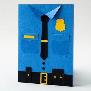 Carte uniforme de police | Merci pour votre service | Merci aux forces de l'ordre | Carte pour les policiers | Carte pour les flics | Shérif