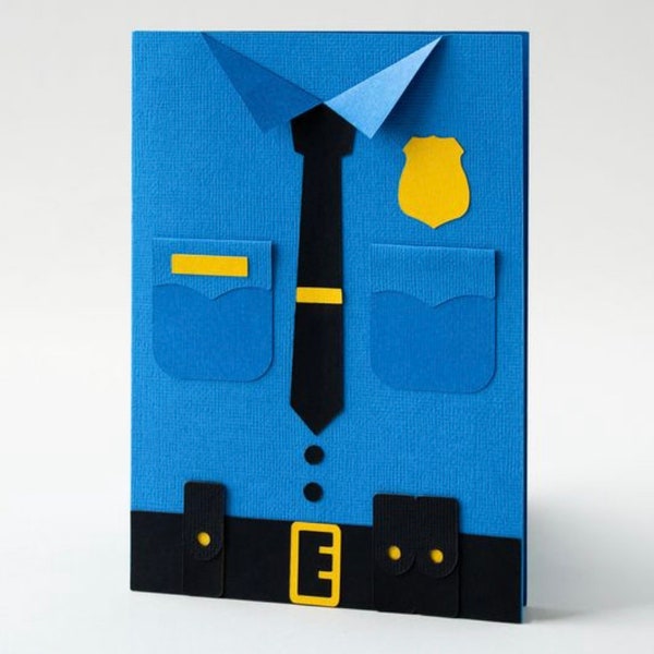 Police Uniform Card | Thank you for your service | Thank you note for law enforcement | Card for police officers | Card for cops | Sheriff