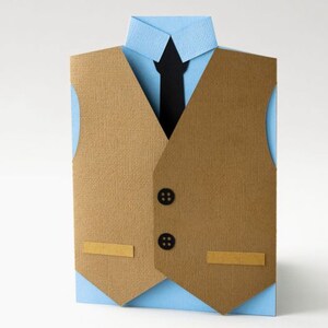 Carte gilet de pères | Carte pour lui | Carte de fête des pères | Carte pour papa | Meilleure carte papa | Carte pour père | Invitation d'anniversaire pour son mari